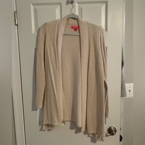 Lilly Pulitzer Gold/Tan Metallic Tassel Cardigan